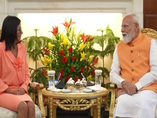 Image from: PM Modi holds talks with Venezuela's Acting President Delcy Rodriguez