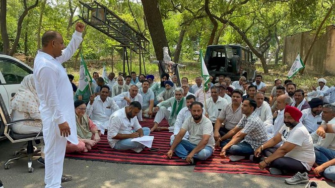 Image from: BKU (Charuni) farmers protest against proposed India-US trade deal in Yamunanagar
