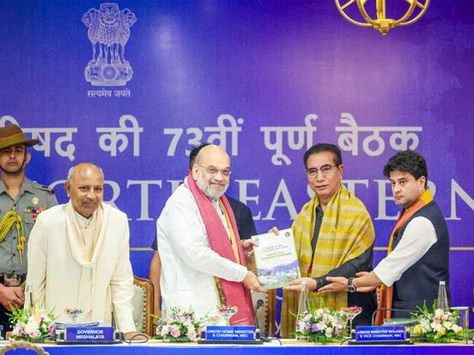 Image from: Meghalaya: Amit Shah chairs 73rd Plenary Session of North Eastern Council in Shillong