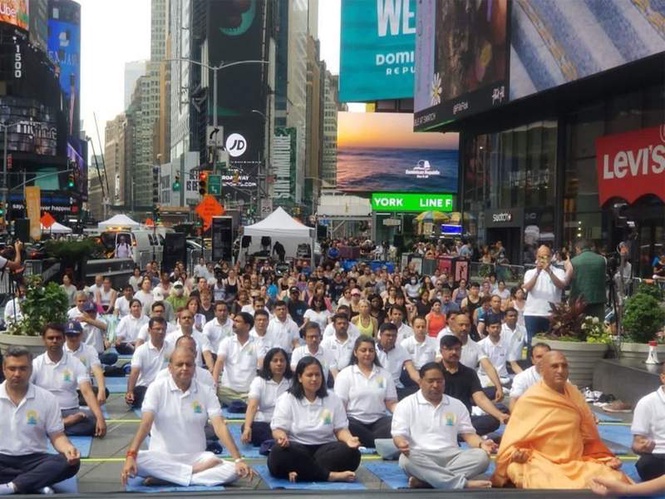 Image from: PM Modi's Yoga Guru to lead New York's Times Square celebrations on International Day of Yoga