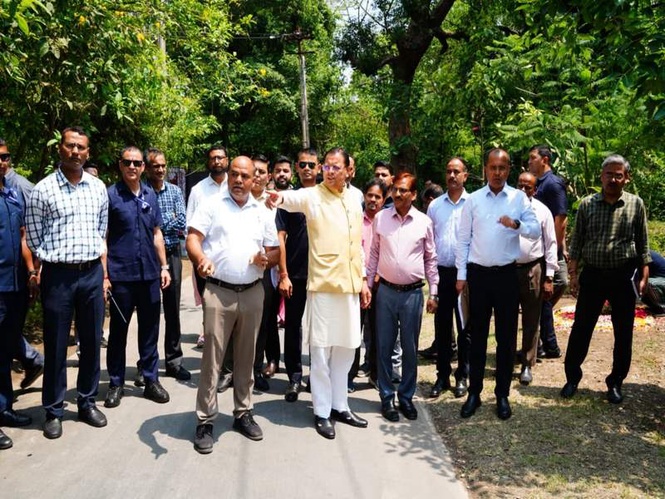 Image from: Uttarakhand: CM Dhami inaugurates '3-B Garden' construction at his official residence in Dehradun