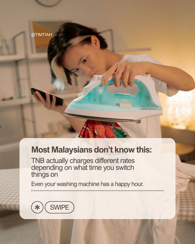Image from: TNB actually charges different rates depending on what time you switch things on