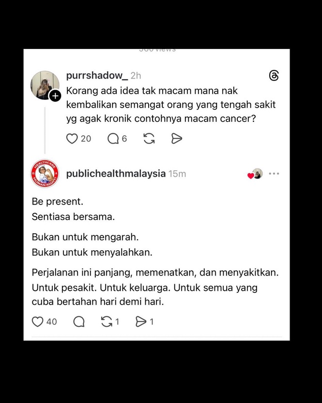 Image from: Hadir tanpa kata: Cara sebenar sokong orang tersayang lawan penyakit kronik