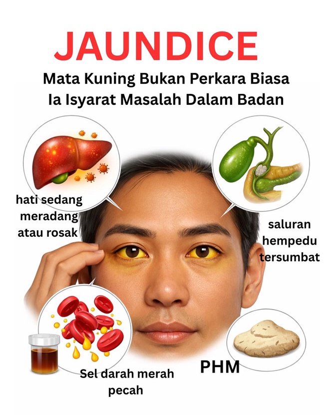 Image from: Jaundice dan mata kuning: tanda badan bagi amaran