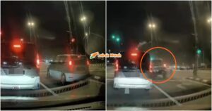 kereta dilanggar di lampu isyarat