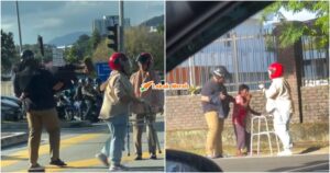 dukung aunty lintas jalan