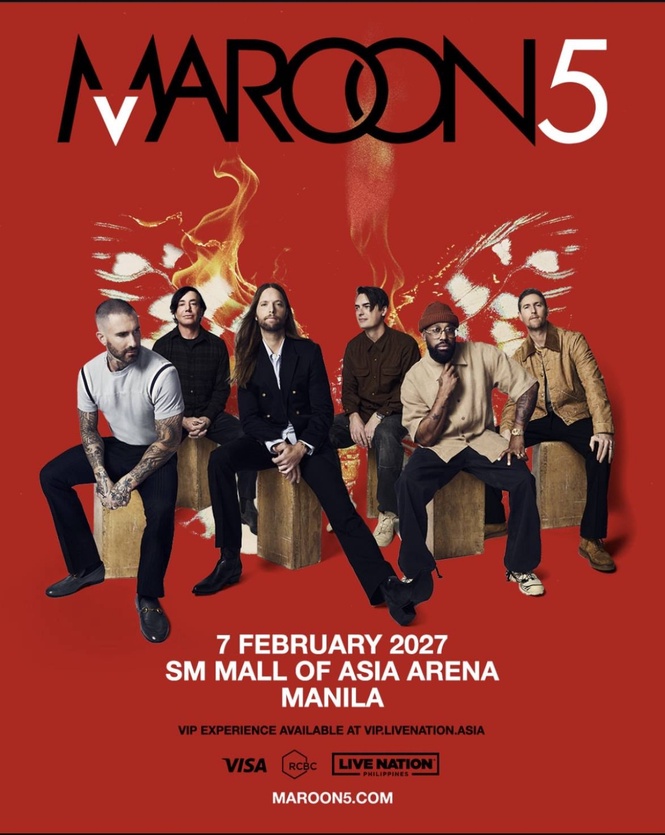 Maroon 5 sets February 2027 Manila concert