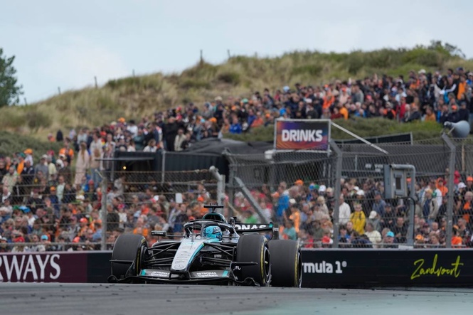 George Russell cruises to sprint race win at F1's Dutch Grand Prix