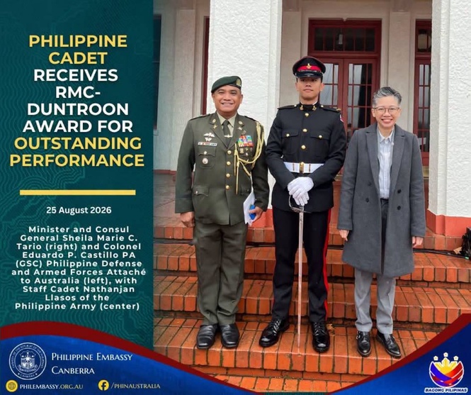 Filipino cadet in Australia gets award