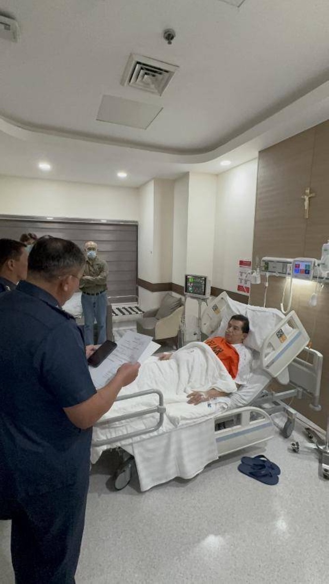 Romualdez under guard at hospital