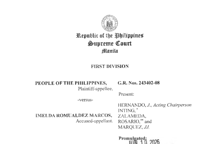 READ: SC decision on former first lady Imelda Marcos’ graft conviction over Swiss foundations