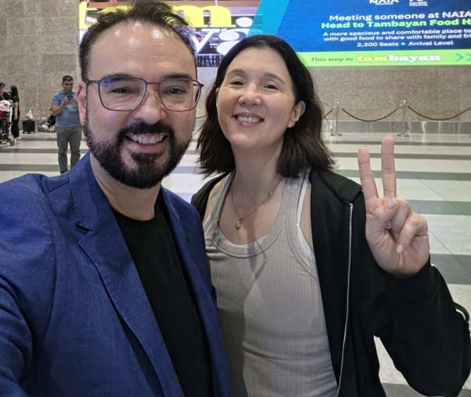 Cayetano siblings back in PH after short Singapore trip