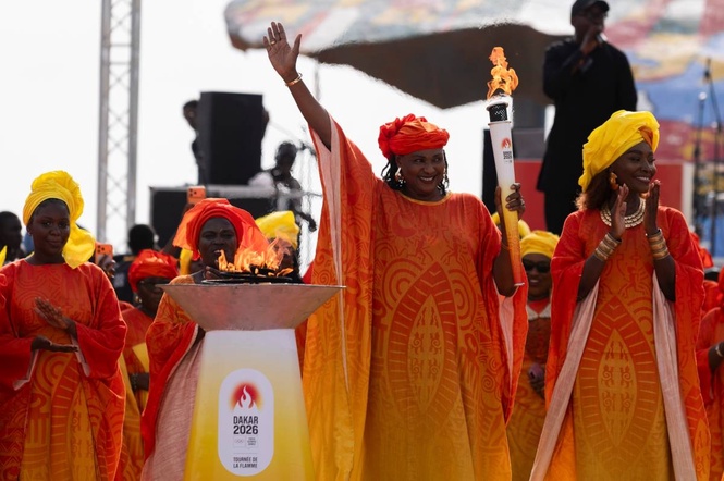 Olympic flame arrives in Senegal for Youth Games, the first Olympic event to be held in Africa