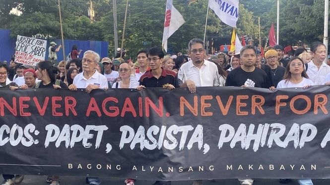 Protesters mark Martial Law anniversary, demand accountability, corruption probe
