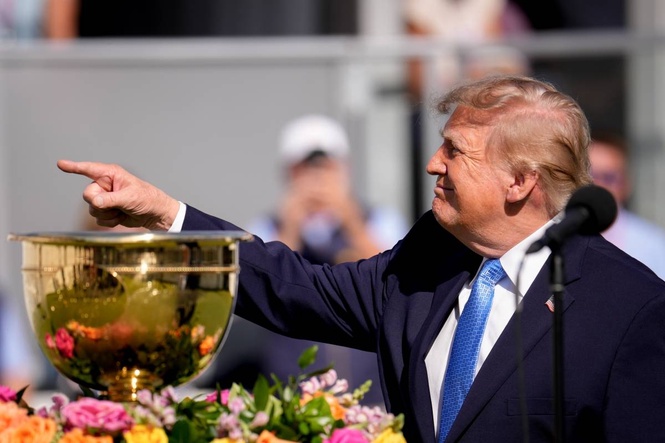 Trump's golf tour takes him back to the Presidents Cup