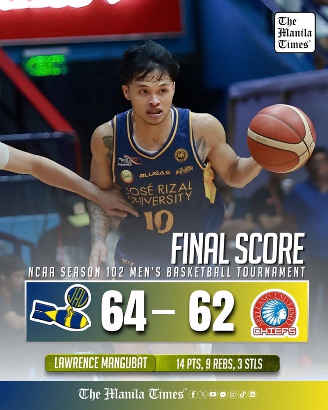 LOOK: JRU def. Arellano (64-62)