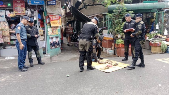 Assorted explosive materials left meters away from Camp Crame