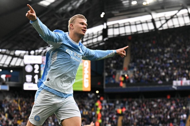 Haaland brace extends Man City's winning start in Premier League