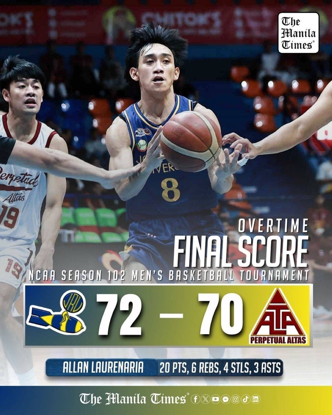 LOOK: JRU def. Perpetual (OT), 72-70