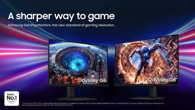 三星 Odyssey G8 新款电竞屏登陆大马:最高 6K 165Hz、3K 330Hz,售价 RM3,099 起