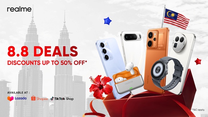 realme 8.8 国庆大促开跑:手机最高 50% 折扣