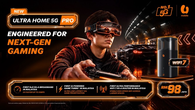 U Mobile 推出 ULTRA Home 5G Pro:最高 2Gbps、WiFi 7,月费 RM98 起