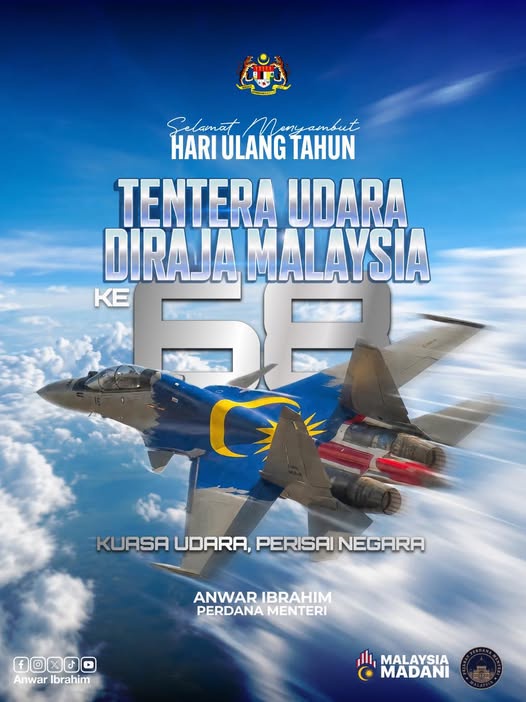 Image from: Anwar pays tribute to RMAF personnel and veterans on 68th anniversary