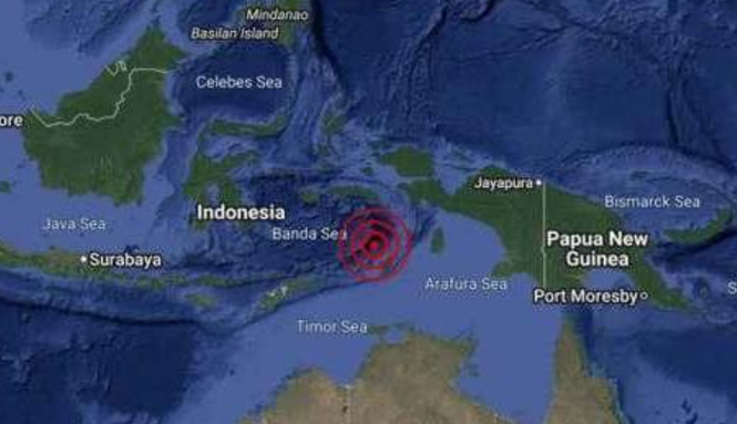 Magnitude 5.9 earthquake strikes Banda Sea