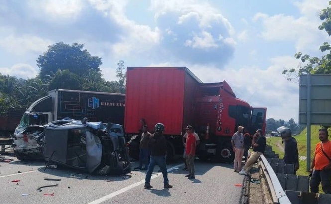Lorry driver fined RM9,000 after eight-vehicle crash on North-South Expressway