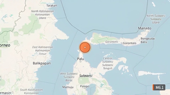 Magnitude 6.1 earthquake hits Sulawesi past midnight