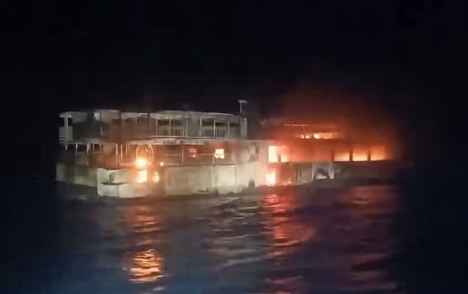 Five dead, 87 missing after ferry fire off Palawan