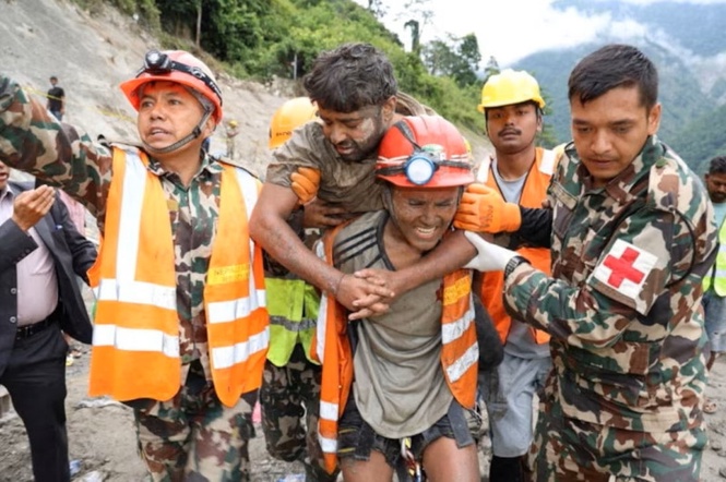 Nepal flood survivor rescued after 10 days trapped in hydropower tunnel