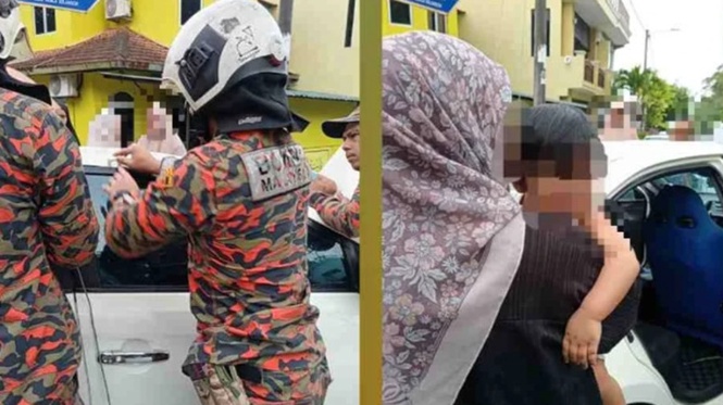 Two-year-old child locked in car for almost an hour
