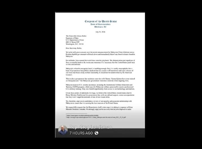 US lawmakers urge review of Malaysia ties over Anwar’s Israel deportation remarks