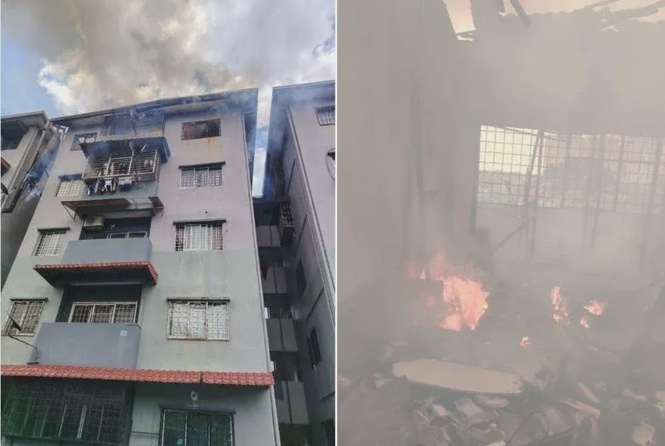 Unit pangsapuri di Seri Kembangan musnah terbakar