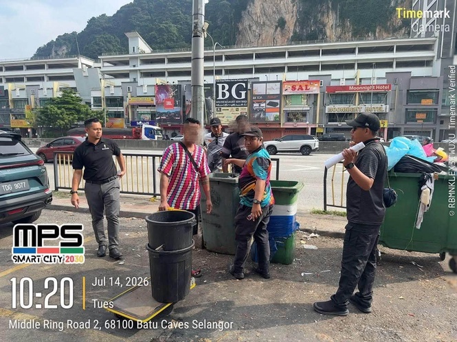 MPS kompaun lapan premis, tutup tiga pusat tong sampah di Batu Caves