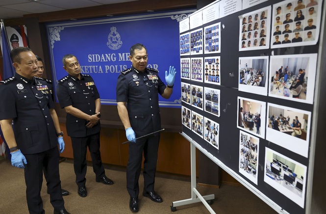 Polis tumpas dua sindiket penipuan beroperasi di Forest City, 335 ditahan