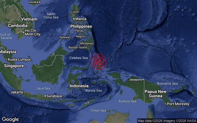 Gempa bumi magnitud 6.2 landa perairan utara Maluku