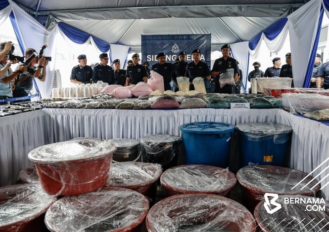 Polis tumpas sindiket dadah, rampasan bernilai RM2.4 bilion