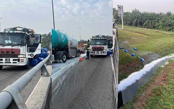 Tumpahan bahan kimia di SKVE, bomba sekat aliran ke parit