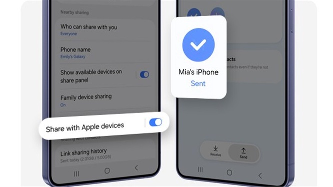 Image from: Samsung expands AirDrop via Quick Share to more Galaxy devices