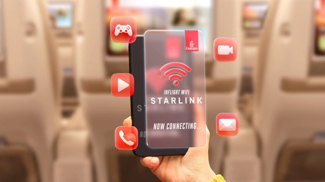 Image from: Emirates A380 now has Starlink WiFi with up to 2Gbps speeds, free for all passengers