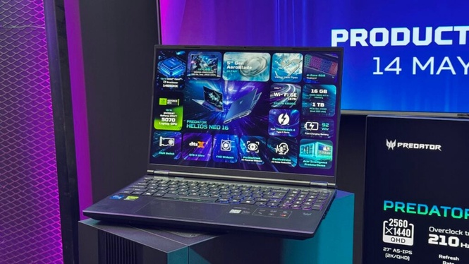 Image from: Predator Helios Neo 16: Up to Intel Core i7, RTX 5070 and 180Hz display, from RM7,299