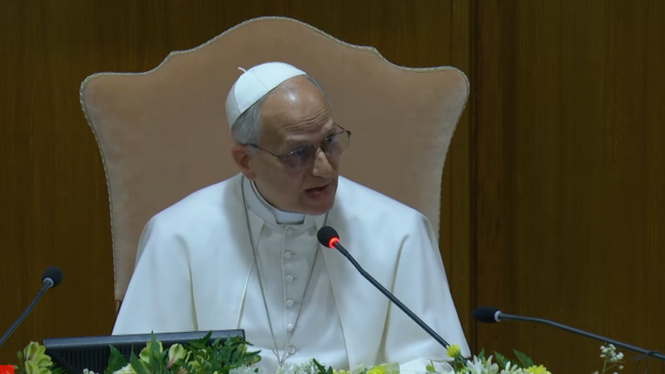 Image from: Pope Leo rebukes artificial intelligence, calls for slower AI development