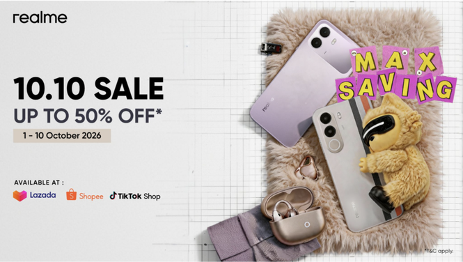 Image from: Realme 10.10 Double Digit Sale: Up to 50% off, platform exclusives and free gifts