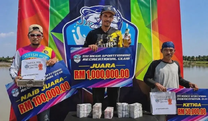 Image from: Pemancing Menang RM1 Juta Berjaya Naikkan Ikan Keli 9.5kg