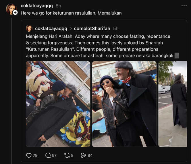 Image from: Sharifah Sakinah Dikecam Netizen Kongsi Foto ‘Cium Mulut’