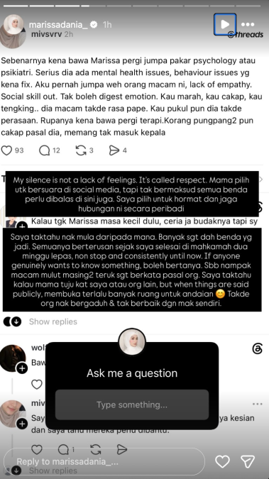 Image from: Marissa Dania Jawab Dakwaan Ketepikan Abby Abadi, Tunjuk Bukti Masih Berhubung