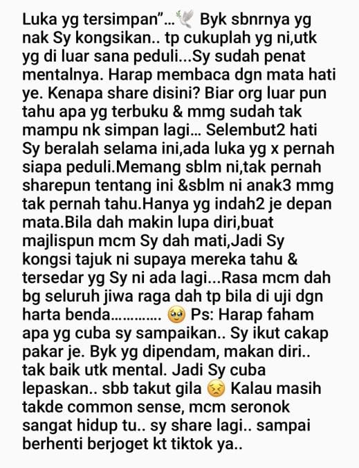 Image from: “Selepas Cerai Baru Tahu Siapa Di Sebalik Tabir” – Abby Abadi Luah Derita Dipendam