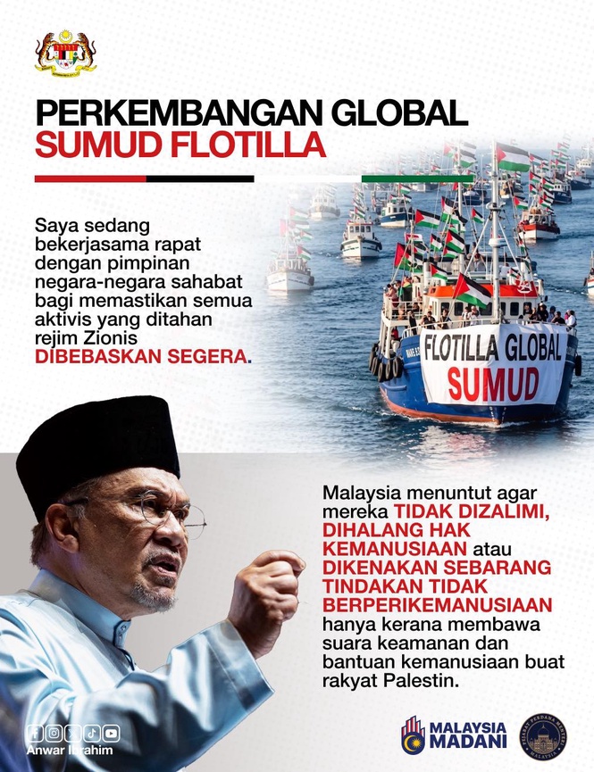 Image from: Bebaskan segera! Malaysia tuntut aktivis ditahan tentera negara haram tak dizalimi -PM Anwar